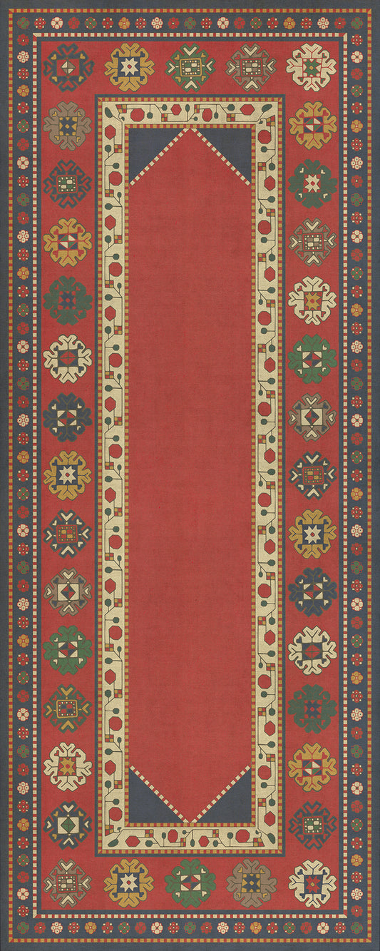 Persian Bazaar - Lombalo - Ashkar 36x90 Vintage Vinyl Floorcloth