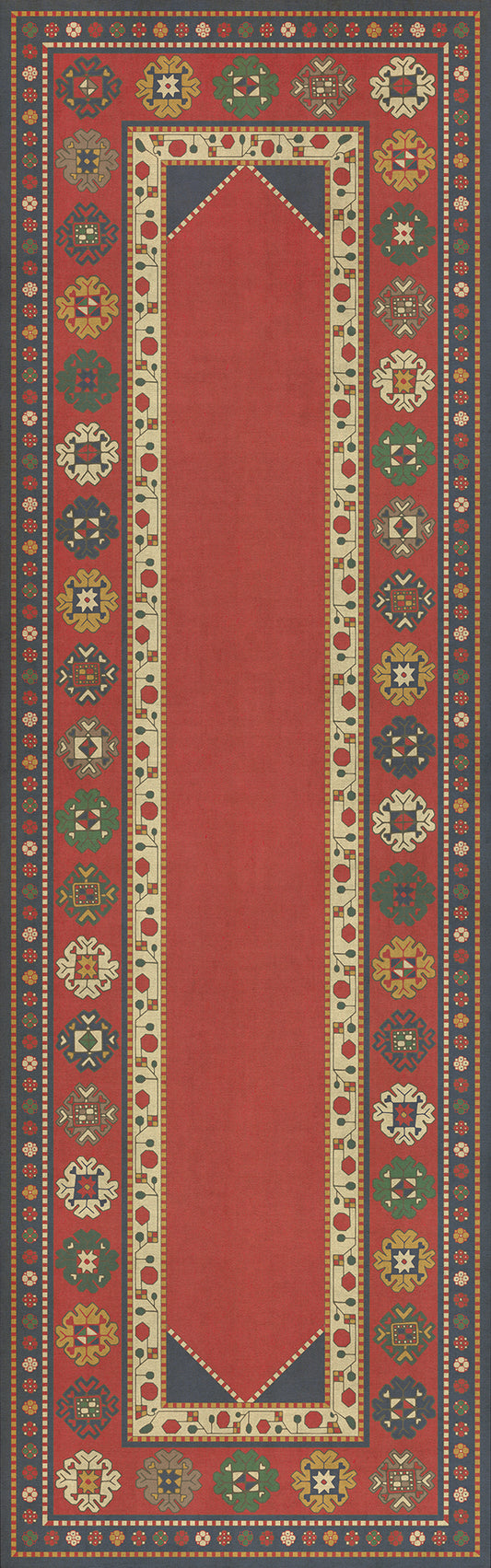 Persian Bazaar - Lombalo - Ashkar 36x115 Vintage Vinyl Floorcloth
