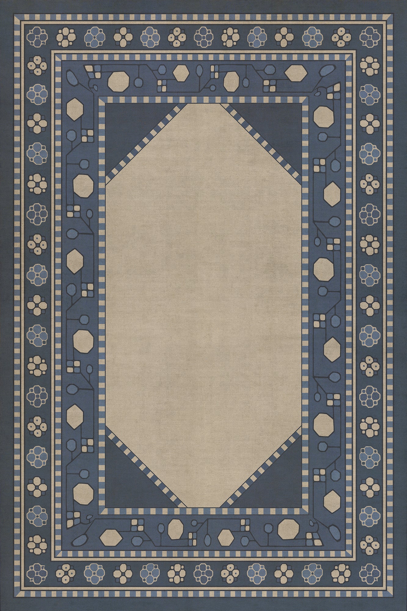 Persian Bazaar - Lombalo - Gradaren 24x36 Vintage Vinyl Floorcloth