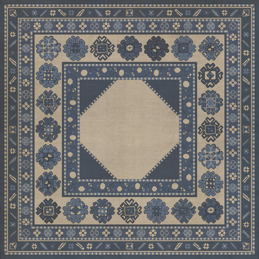 Persian Bazaar - Lombalo - Gradaren 48x48 Vintage Vinyl Floorcloth