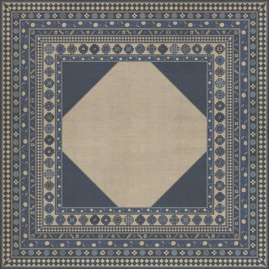 Persian Bazaar - Lombalo - Gradaren 120x120 Vintage Vinyl Floorcloth