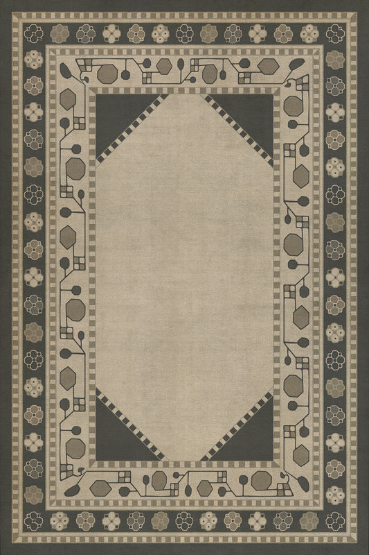 Persian Bazaar - Lombalo - Kami 20x30 Vintage Vinyl Floorcloth