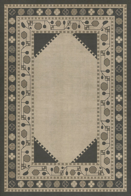 Persian Bazaar - Lombalo - Kami 24x36 Vintage Vinyl Floorcloth