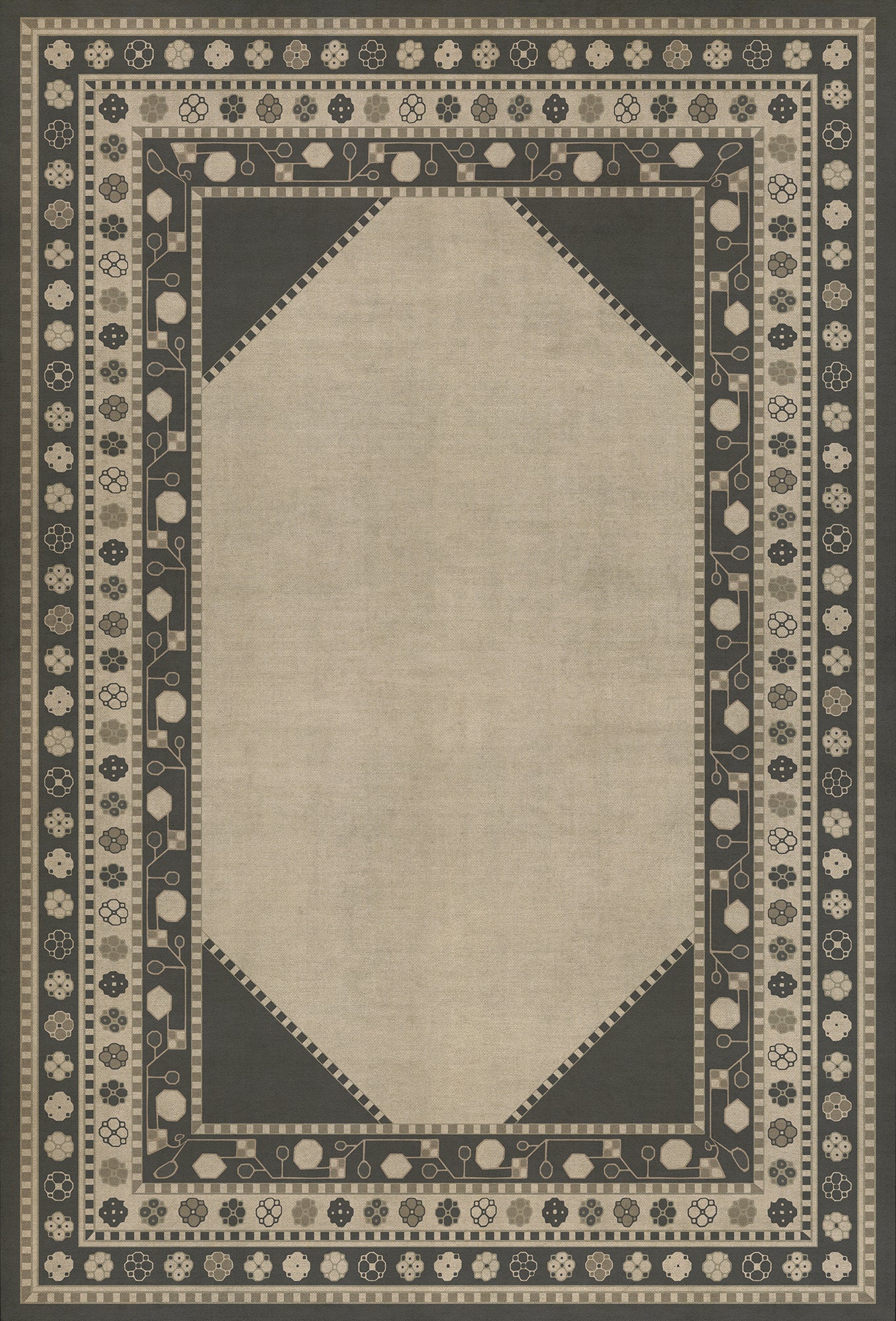 Persian Bazaar - Lombalo - Kami 38x56 Vintage Vinyl Floorcloth