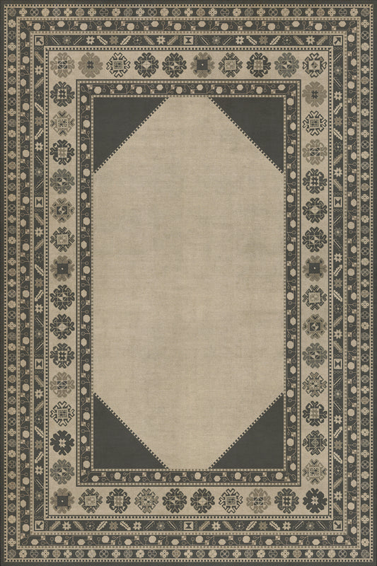 Persian Bazaar - Lombalo - Kami 72x108 Vintage Vinyl Floorcloth