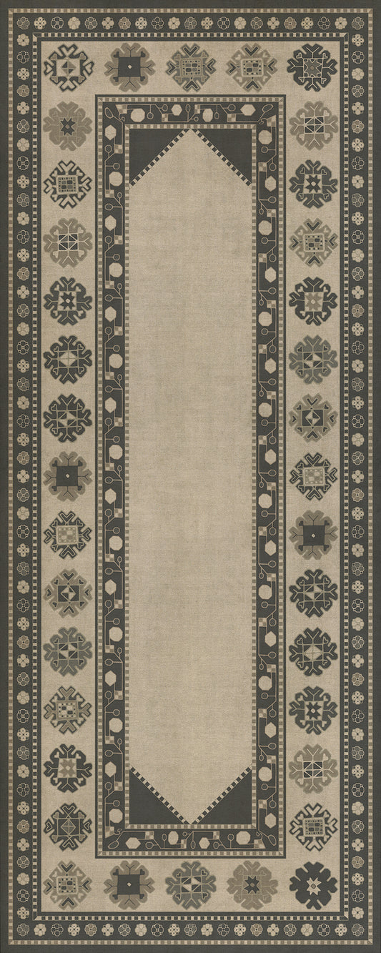 Persian Bazaar - Lombalo - Kami 36x90 Vintage Vinyl Floorcloth