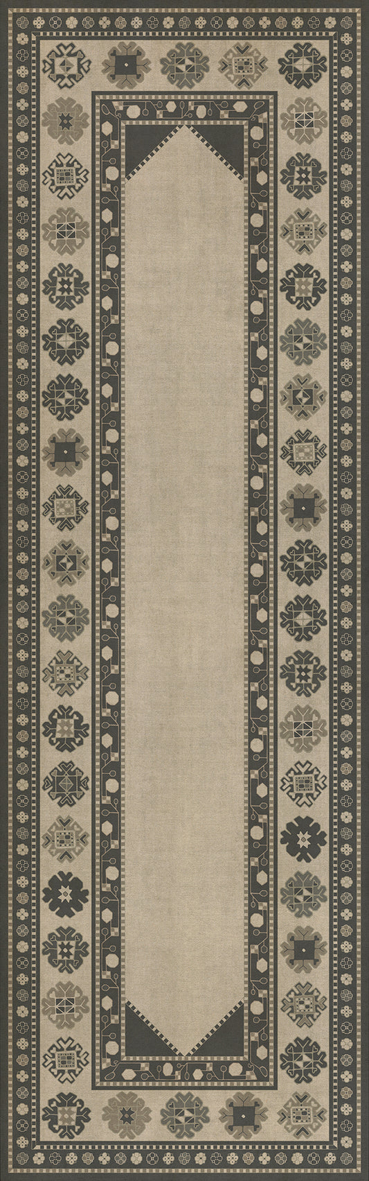 Persian Bazaar - Lombalo - Kami 36x115 Vintage Vinyl Floorcloth