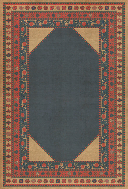 Persian Bazaar - Lombalo - Kohar 38x56 Vintage Vinyl Floorcloth