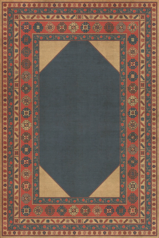 Persian Bazaar - Lombalo - Kohar 72x108 Vintage Vinyl Floorcloth