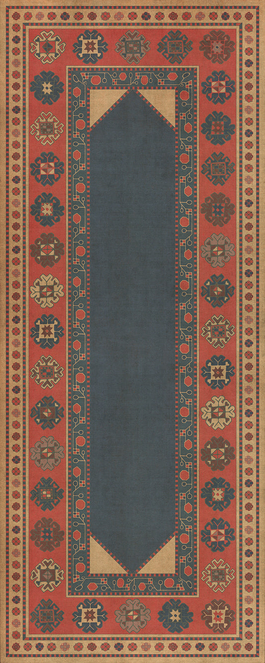 Persian Bazaar - Lombalo - Kohar 36x90 Vintage Vinyl Floorcloth