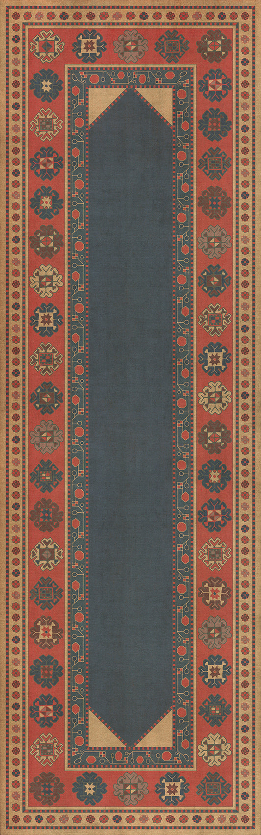 Persian Bazaar - Lombalo - Kohar 36x115 Vintage Vinyl Floorcloth