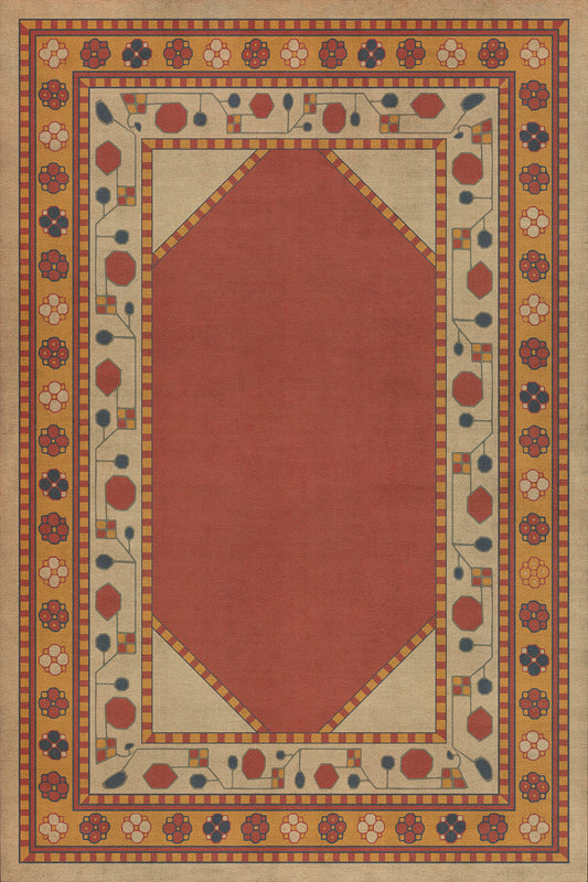 Persian Bazaar - Lombalo - Nareh 20x30 Vintage Vinyl Floorcloth