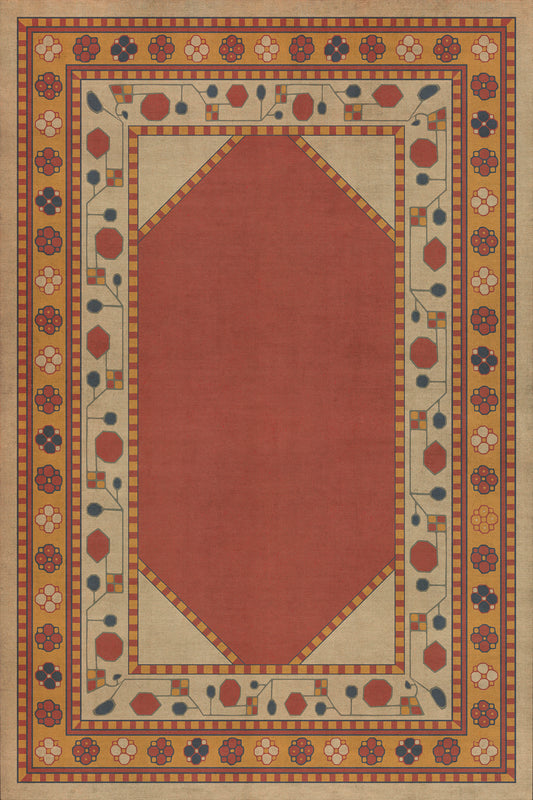 Persian Bazaar - Lombalo - Nareh 24x36 Vintage Vinyl Floorcloth