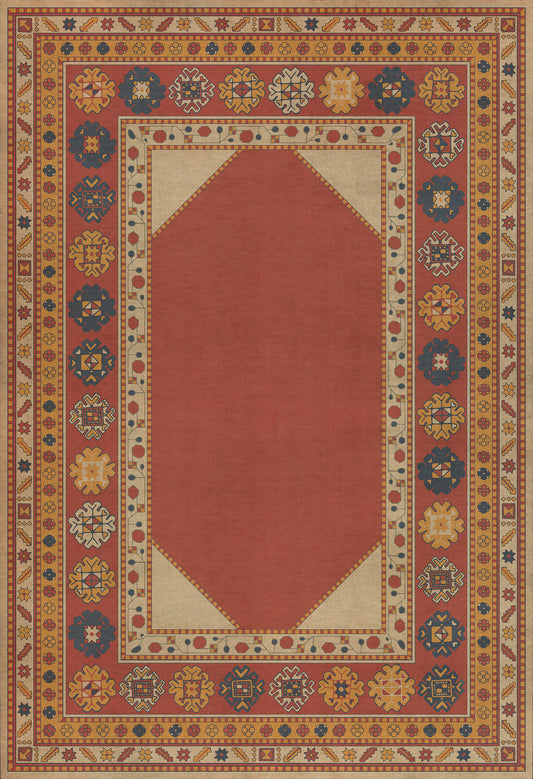 Persian Bazaar - Lombalo - Nareh 52x76 Vintage Vinyl Floorcloth