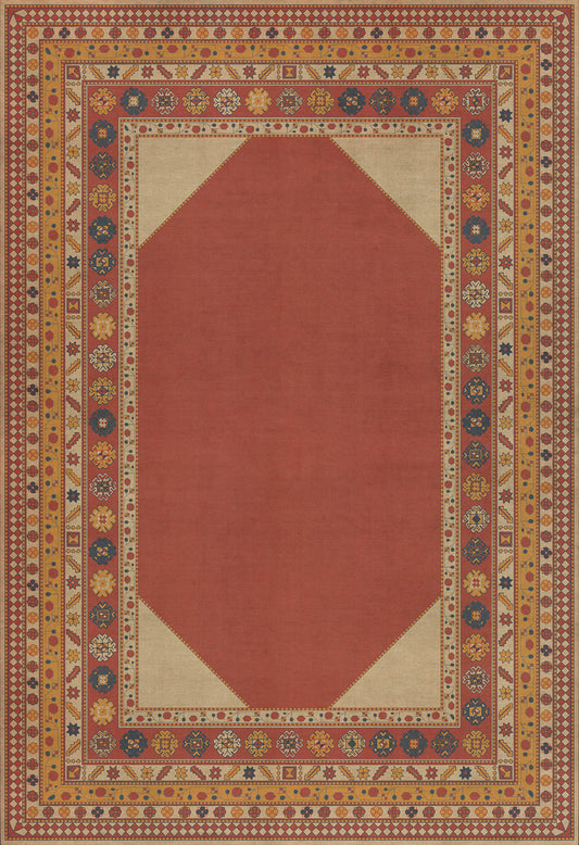 Persian Bazaar - Lombalo - Nareh 96x140 Vintage Vinyl Floorcloth