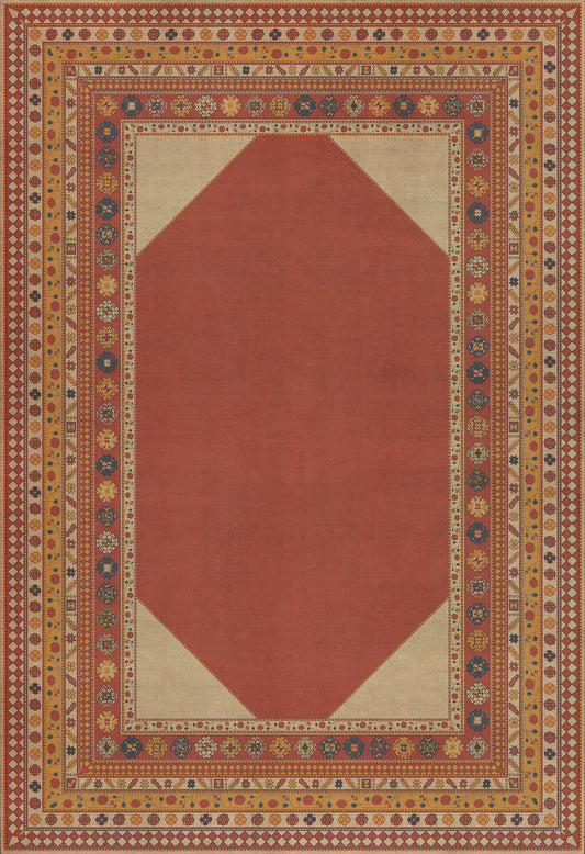 Persian Bazaar - Lombalo - Nareh 120x175 Vintage Vinyl Floorcloth