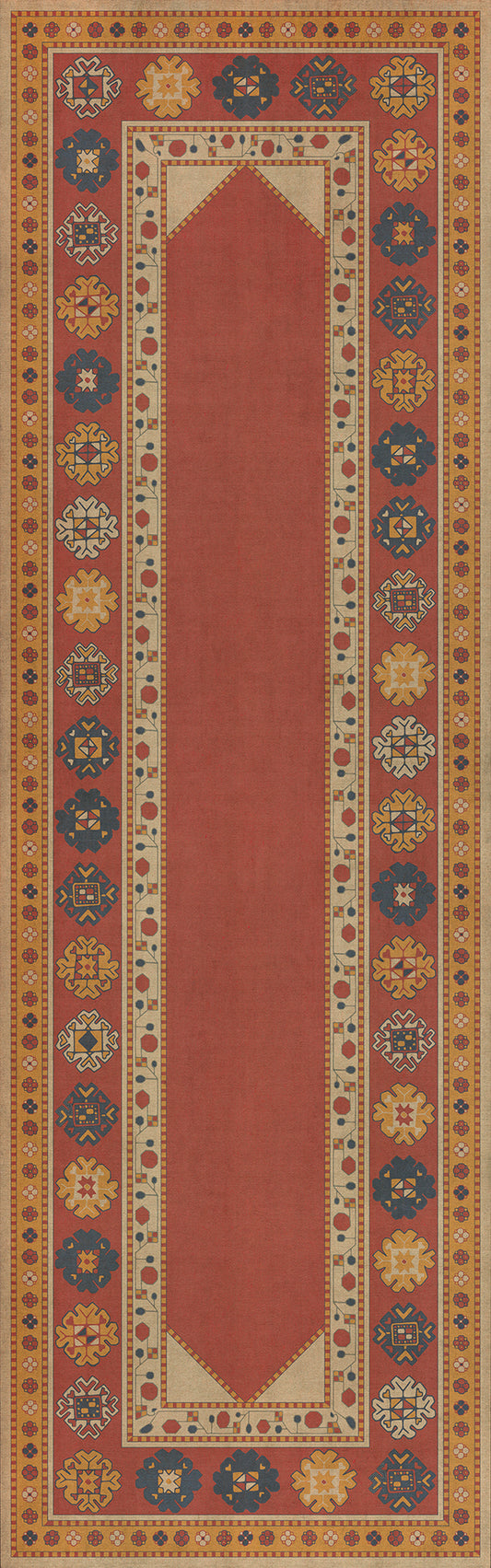 Persian Bazaar - Lombalo - Nareh 36x115 Vintage Vinyl Floorcloth