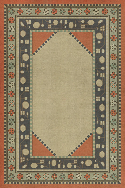 Persian Bazaar - Lombalo - Nazeli 20x30 Vintage Vinyl Floorcloth