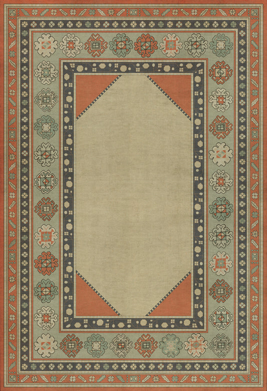 Persian Bazaar - Lombalo - Nazeli 52x76 Vintage Vinyl Floorcloth