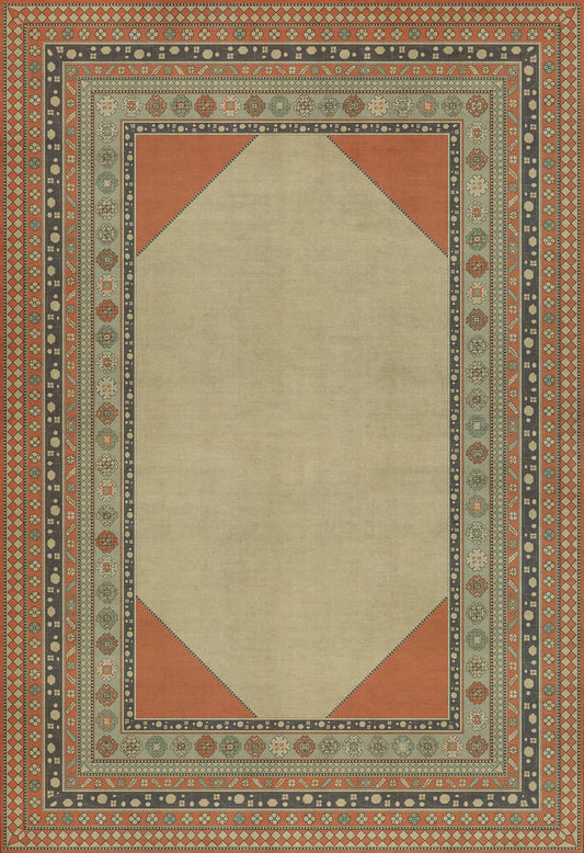 Persian Bazaar - Lombalo - Nazeli 120x175 Vintage Vinyl Floorcloth