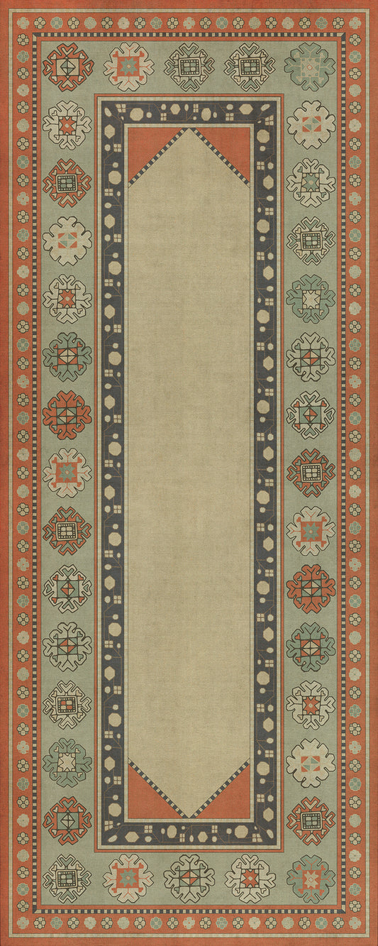 Persian Bazaar - Lombalo - Nazeli 36x90 Vintage Vinyl Floorcloth