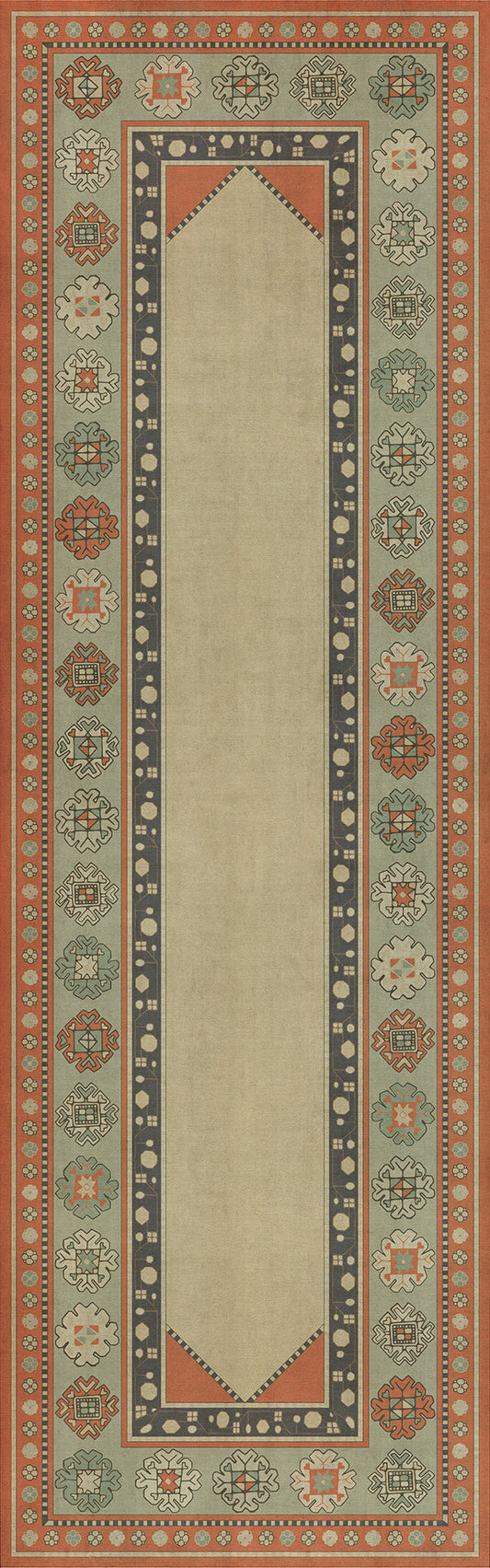 Persian Bazaar - Lombalo - Nazeli 36x115 Vintage Vinyl Floorcloth
