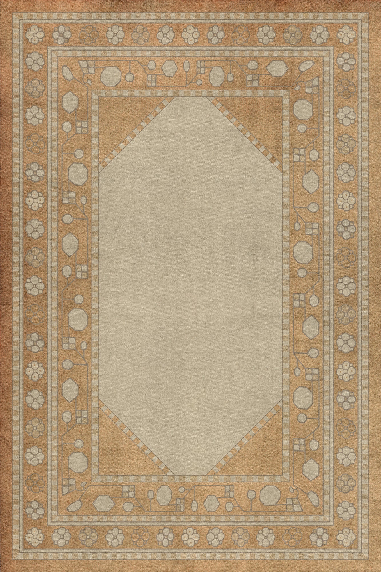 Persian Bazaar - Lombalo - Oski 24x36 Vintage Vinyl Floorcloth