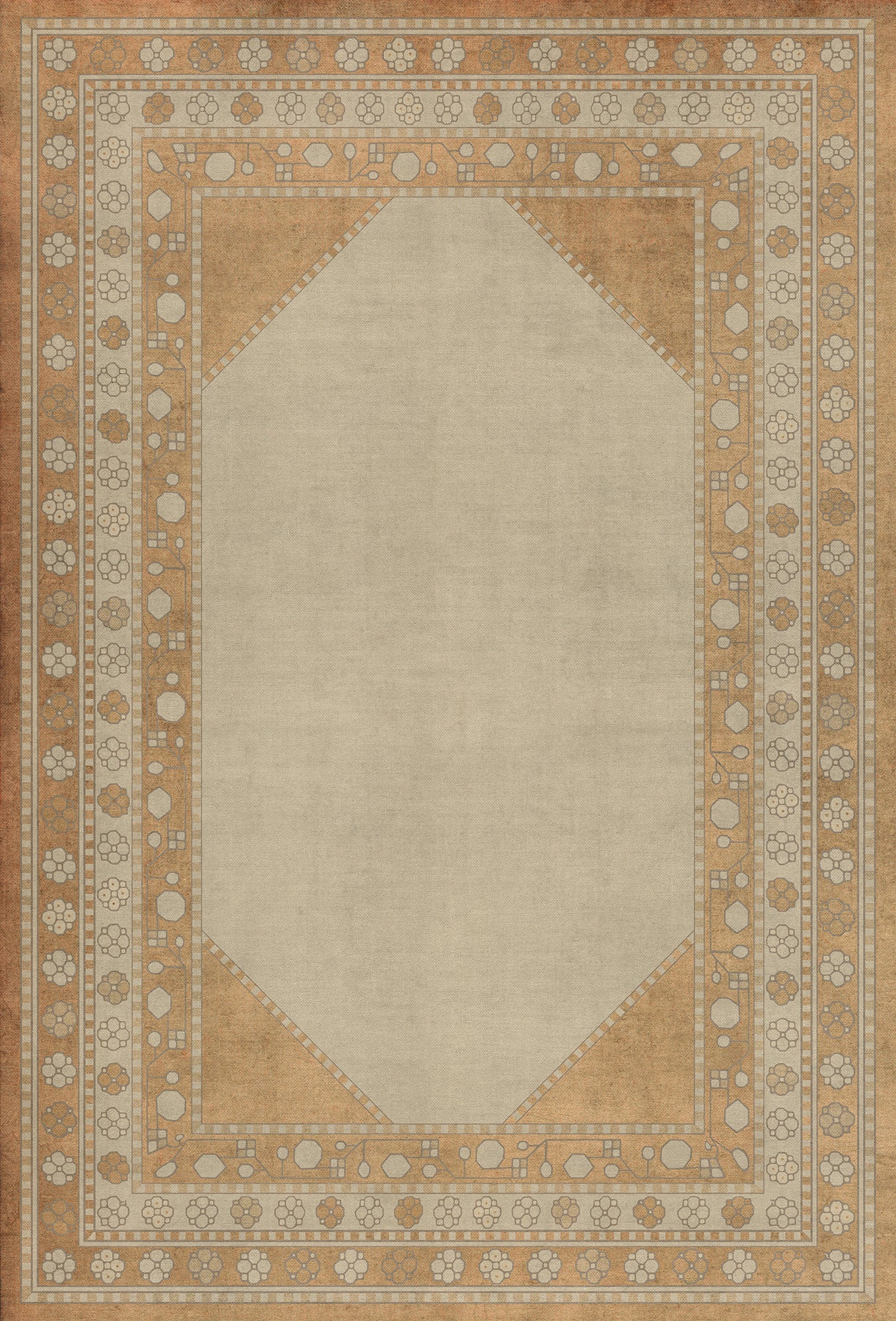Persian Bazaar - Lombalo - Oski 38x56 Vintage Vinyl Floorcloth