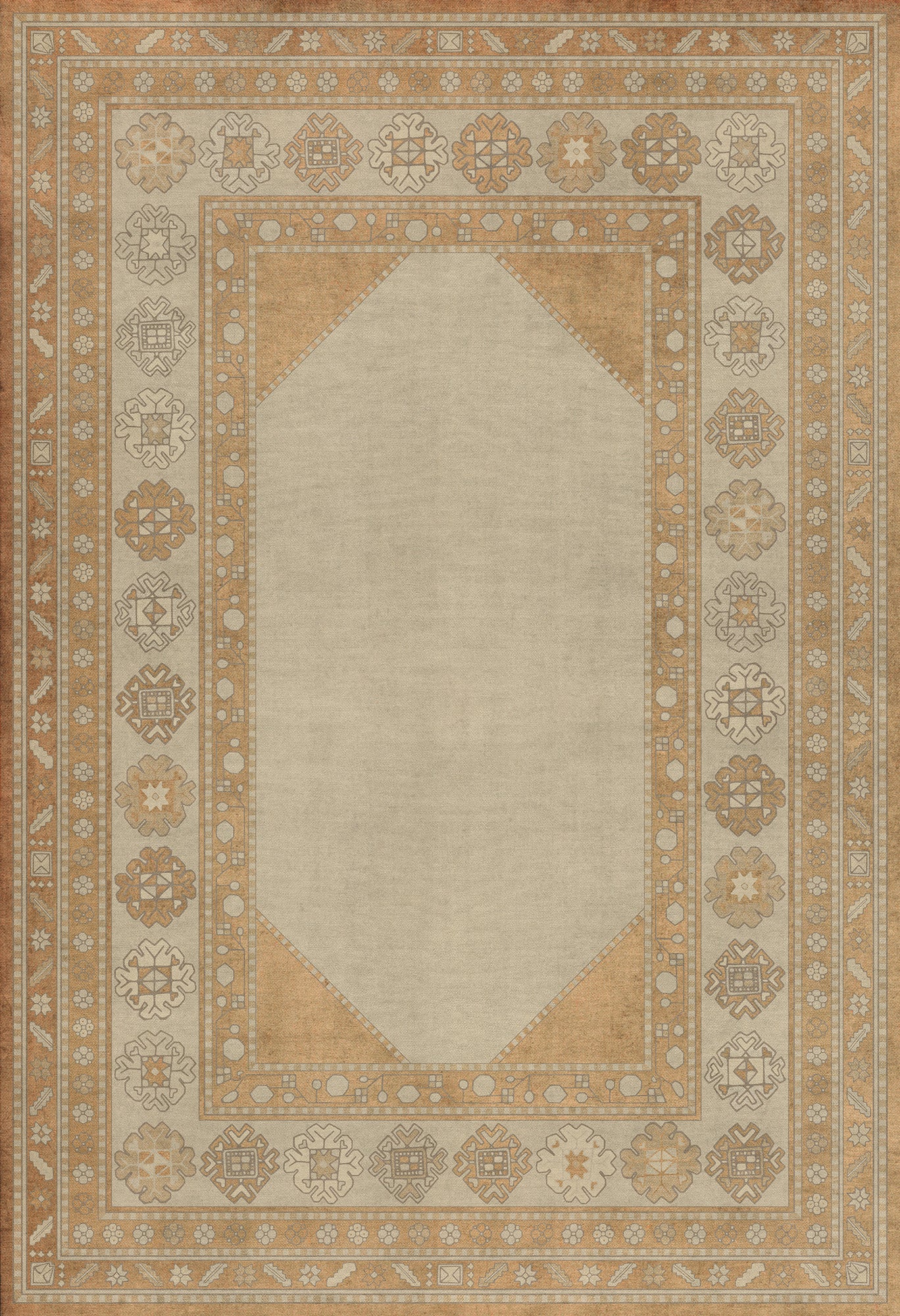 Persian Bazaar - Lombalo - Oski 52x76 Vintage Vinyl Floorcloth
