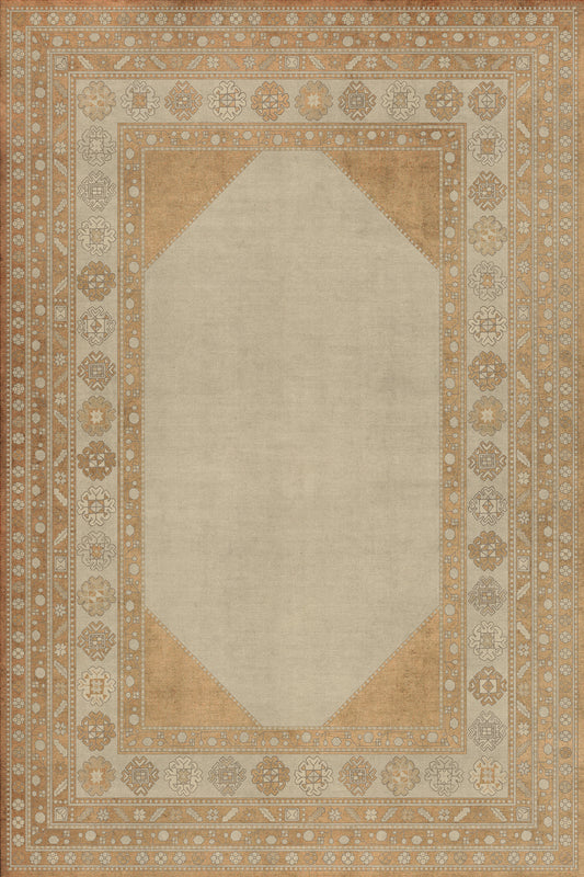 Persian Bazaar - Lombalo - Oski 72x108 Vintage Vinyl Floorcloth