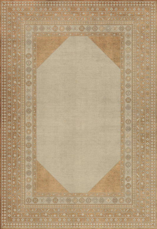 Persian Bazaar - Lombalo - Oski 120x175 Vintage Vinyl Floorcloth