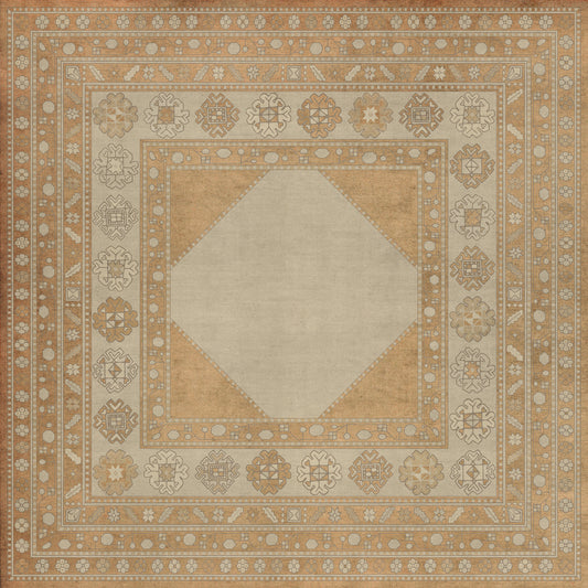 Persian Bazaar - Lombalo - Oski 60x60 Vintage Vinyl Floorcloth