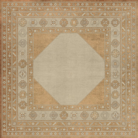 Persian Bazaar - Lombalo - Oski 72x72 Vintage Vinyl Floorcloth