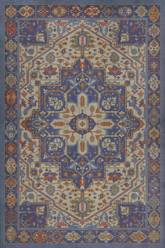 Persian Bazaar - Camelot - Morgana 24x36 Vintage Vinyl Floorcloth