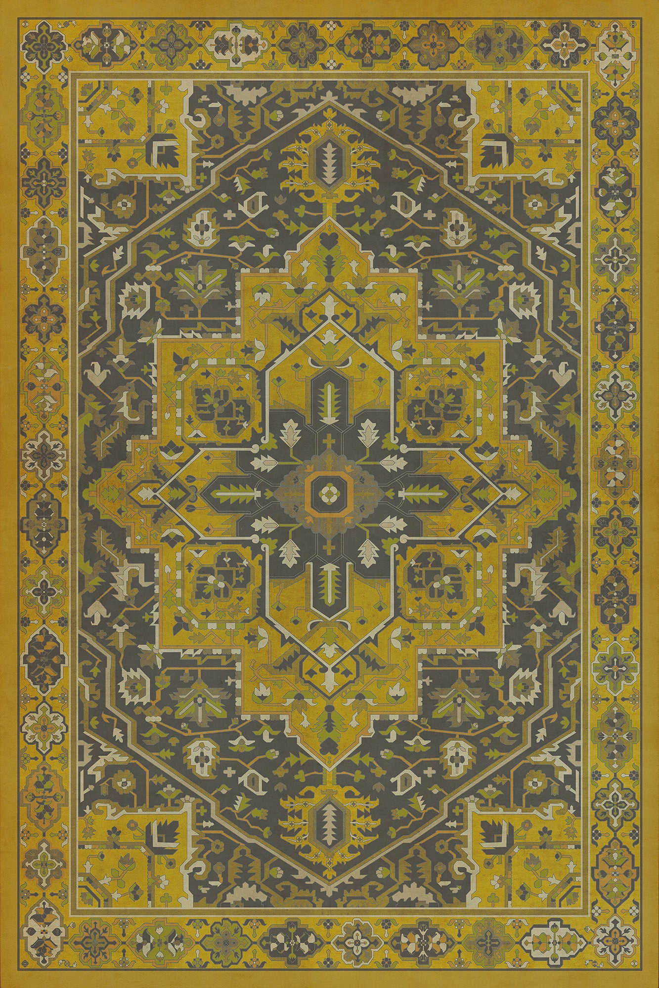 Persian Bazaar - Camelot - Sir Galahad 24x36 Vintage Vinyl Floorcloth