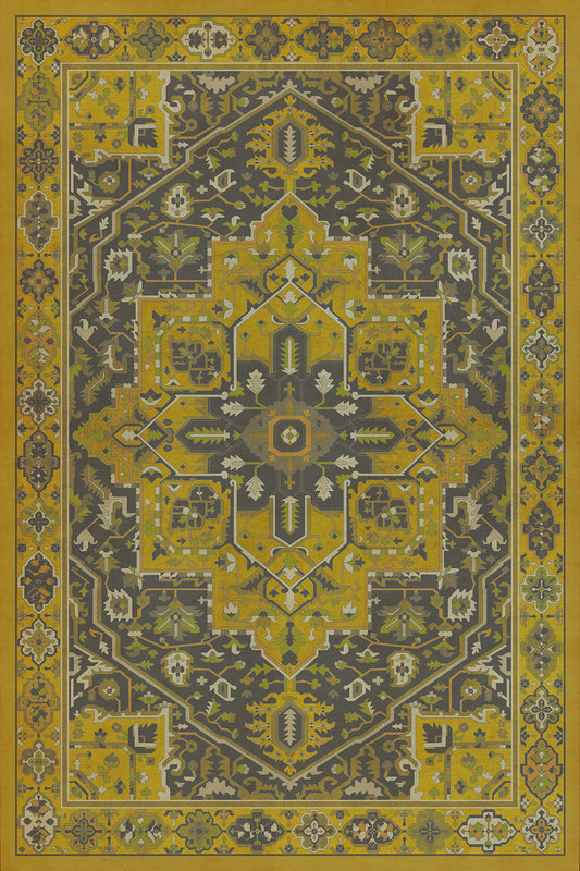 Persian Bazaar - Camelot - Sir Galahad 24x36 Vintage Vinyl Floorcloth