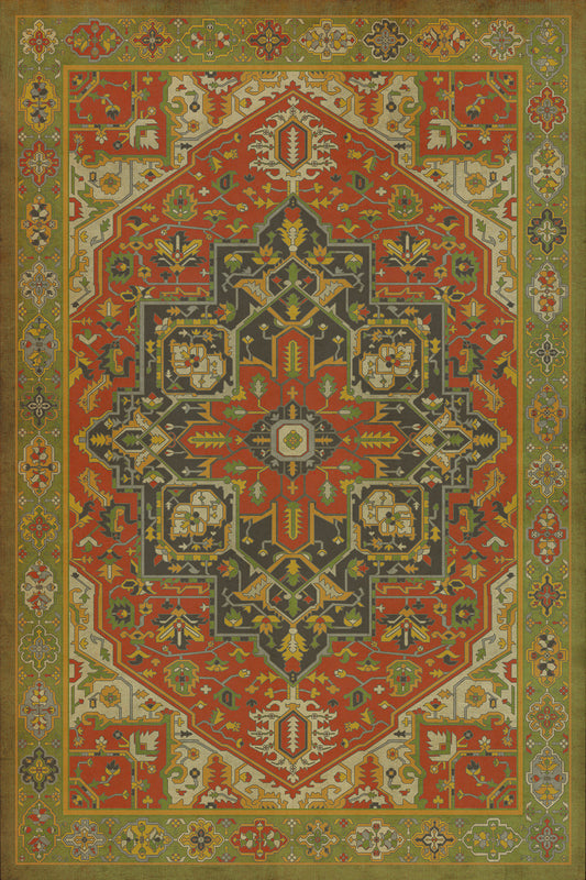 Persian Bazaar - Camelot - Sir Gawain 24x36 Vintage Vinyl Floorcloth