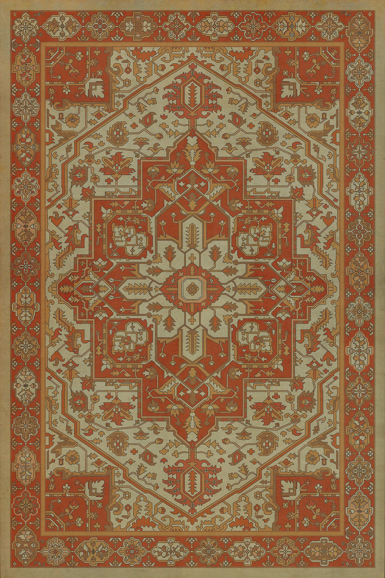 Persian Bazaar - Camelot - Sir Percival 24x36 Vintage Vinyl Floorcloth