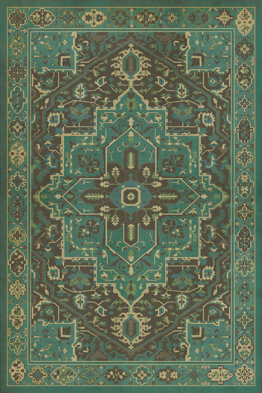 Persian Bazaar - Camelot - The Holy Grail 24x36 Vintage Vinyl Floorcloth