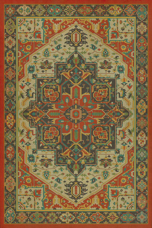 Persian Bazaar - Camelot - Uther Pendragon 24x36 Vintage Vinyl Floorcloth