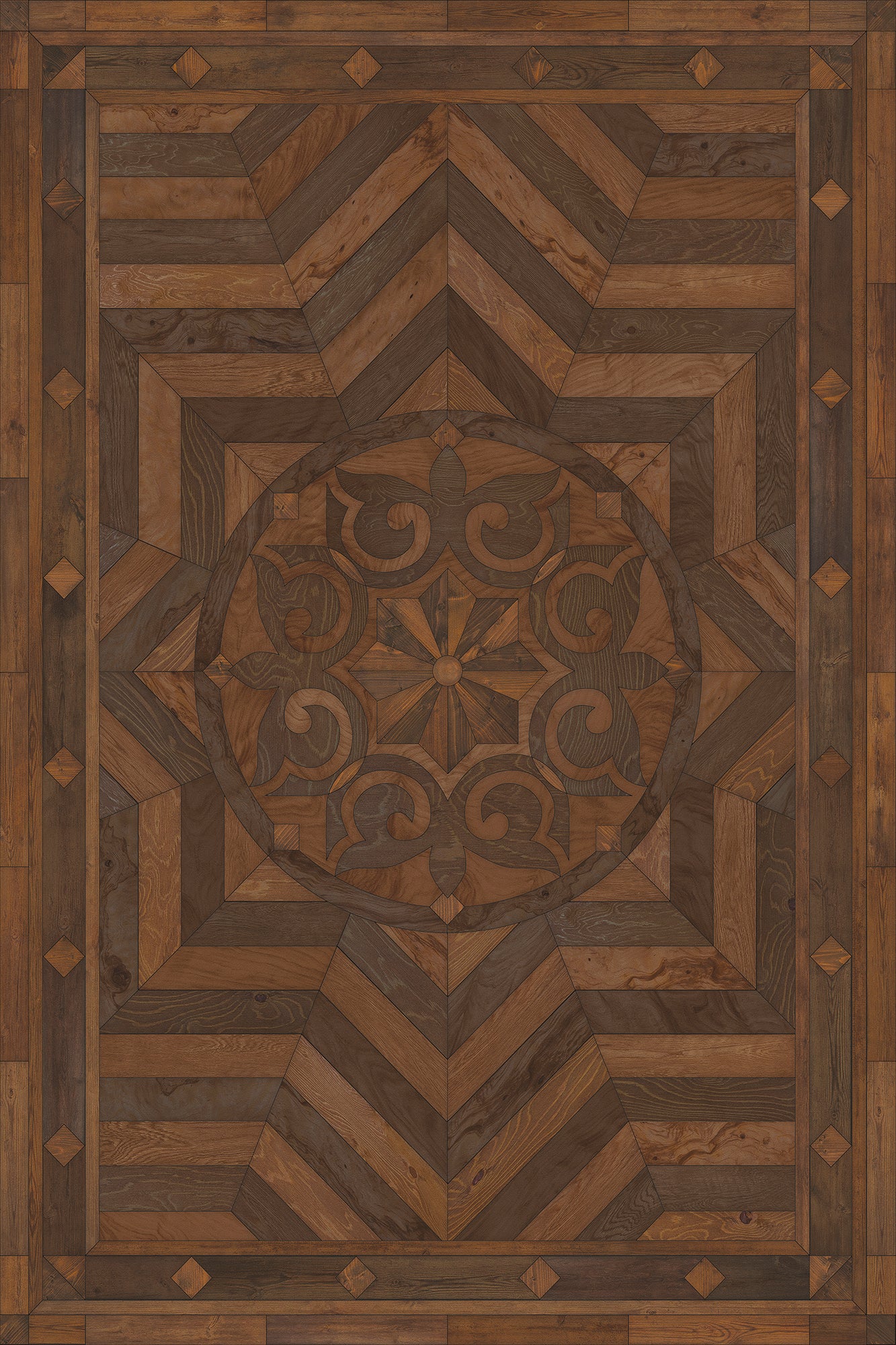 Artisanry - Caledonian - In all the Details 24x36 Vintage Vinyl Floorcloth