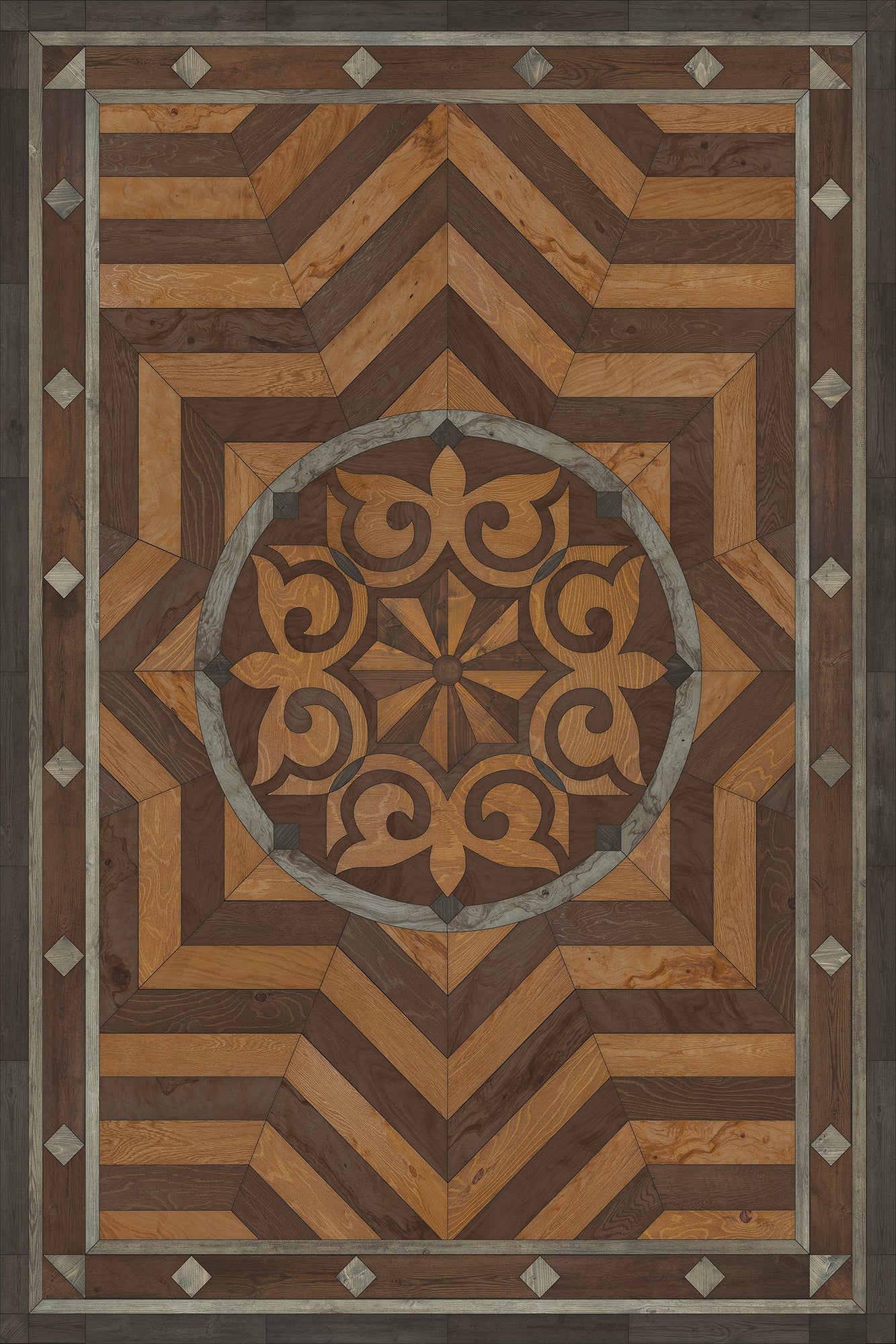 Artisanry - Caledonian - They Rise Behind Her Steps 24x36 Vinyl Floorcloth
