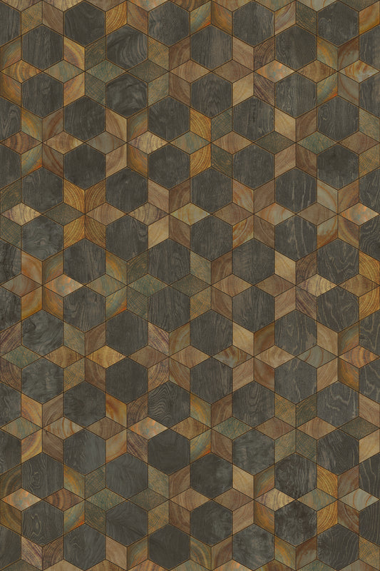Artisanry - Illuminated - Shooting Star 24x36 Vintage Vinyl Floorcloth
