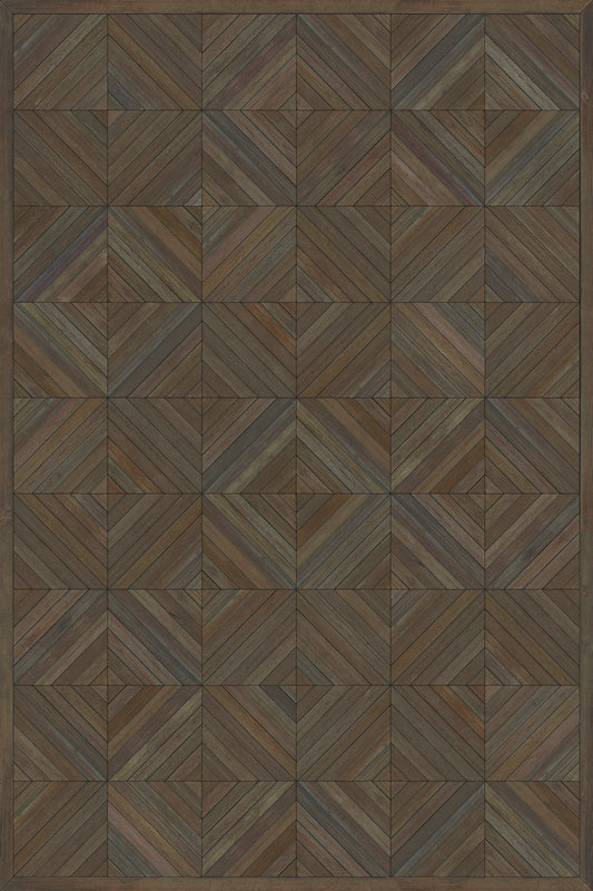 Artisanry - School of Thought - So to Speak 24x36 Vintage Vinyl Floorcloth