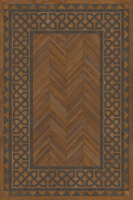 Artisanry - University - Oxford 24x36 Vintage Vinyl Floorcloth