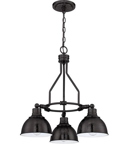 Timarron 3 Light Down Chandelier in Aged Bronze