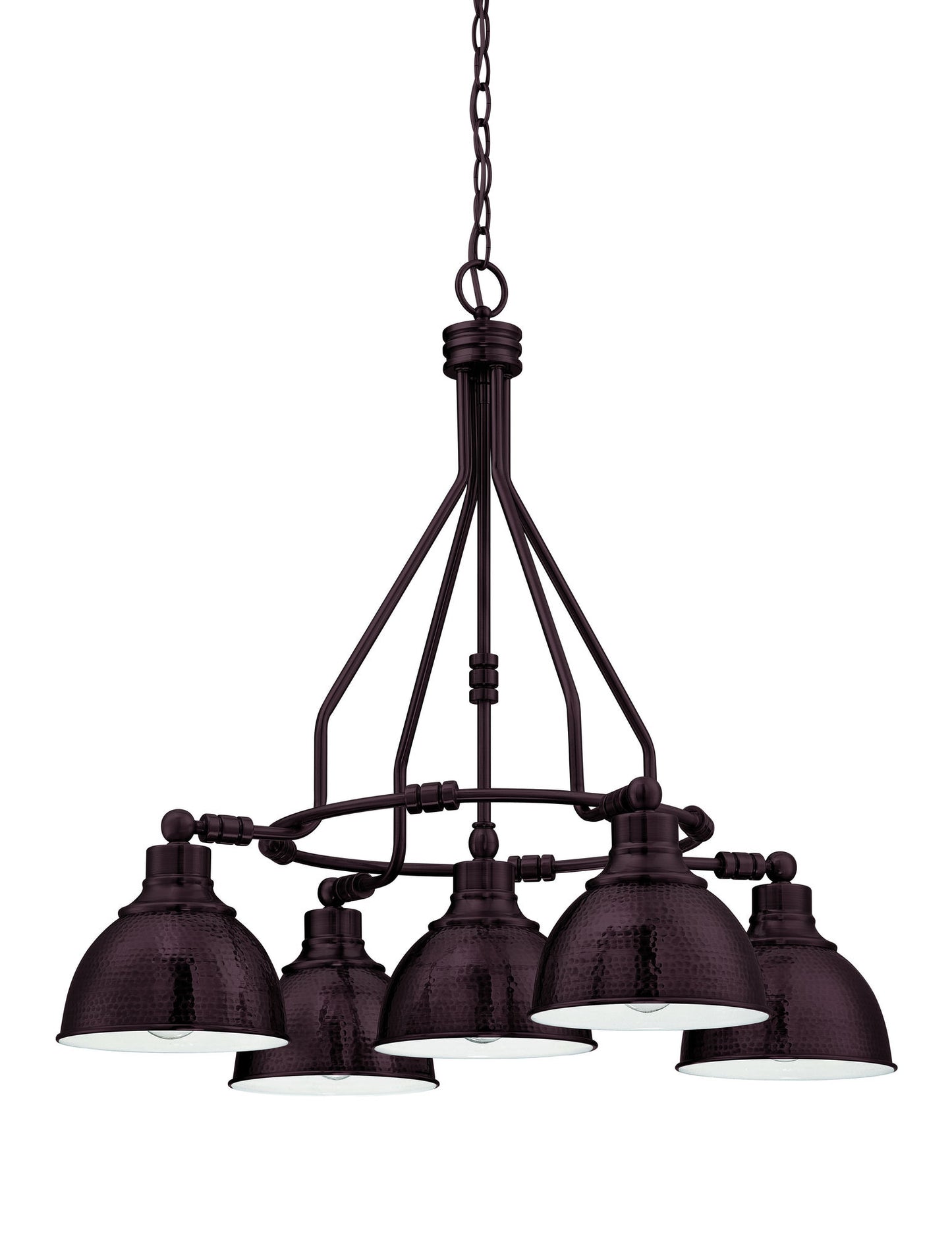 Timarron 5 Light Down Chandelier in Aged Bronze