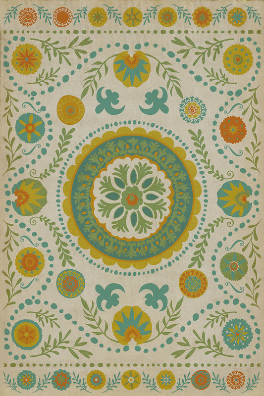 Pattern 38 Summer 24x36 Vintage Vinyl Floorcloth