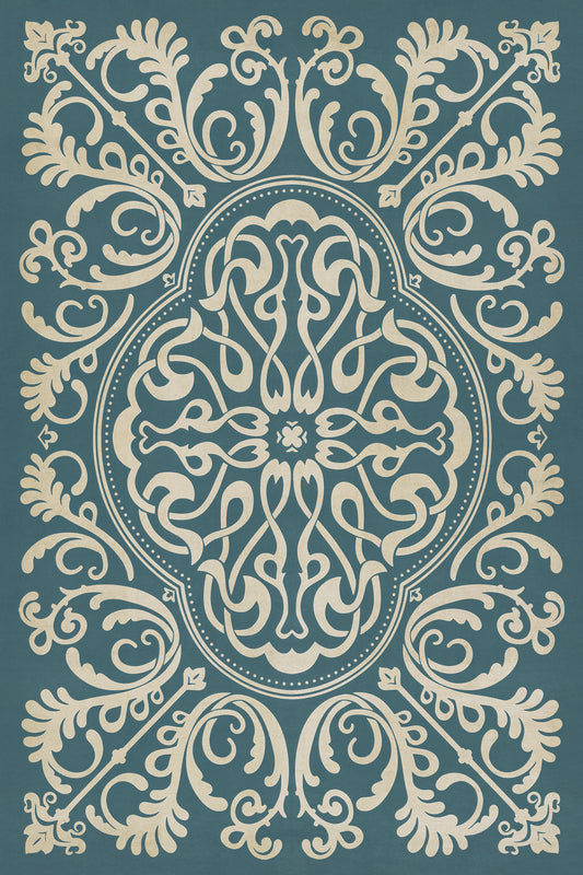 Pattern 39 Spades 24x36 Vintage Vinyl Floorcloth