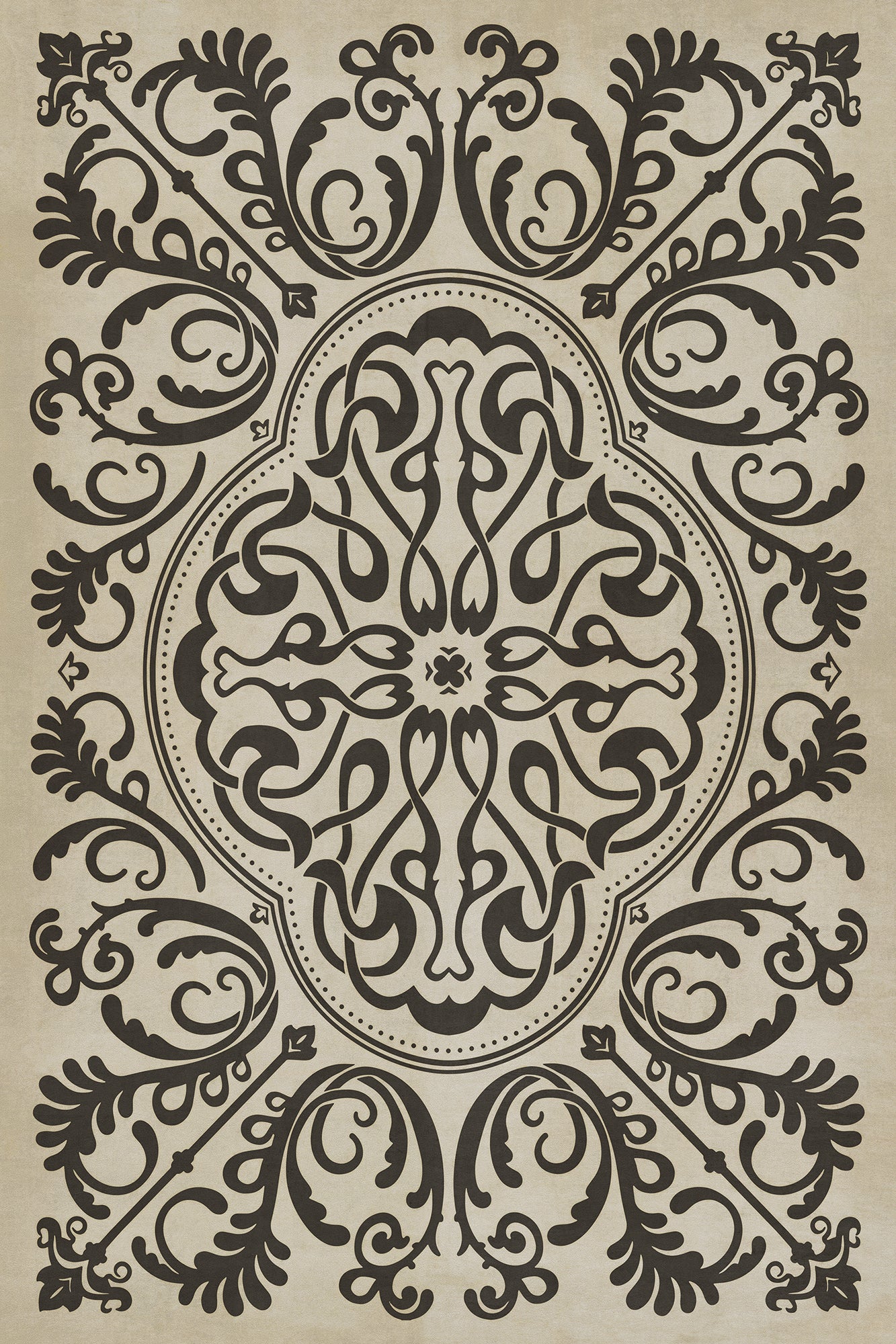 Pattern 39 Texas HoldEm 24x36 Vintage Vinyl Floorcloth